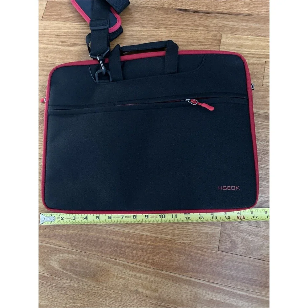 Laptop Case  Briefcase Water Resistant Shockproof Red Edge Bag